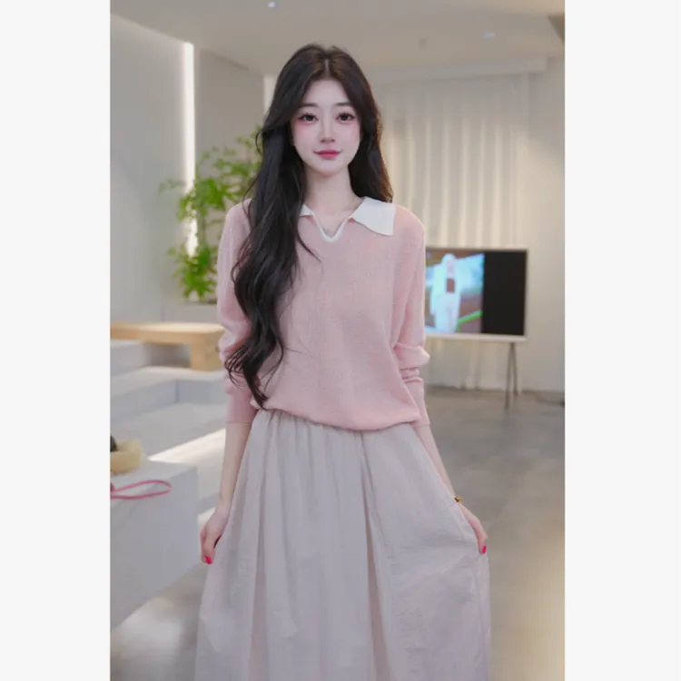 Basic House/百家好新款百搭减龄针织衫 B1405B50942