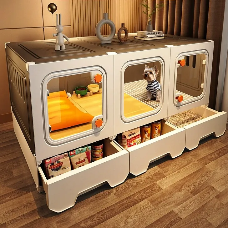 狗笼子小型犬带厕所分离狗窝一室一厅一卫宠物狗别墅室内家用