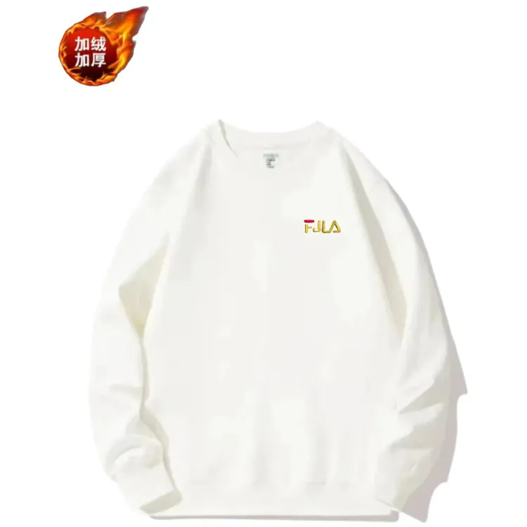 万针刺绣  加绒加厚运动休闲时尚华棉圆领卫衣-FA