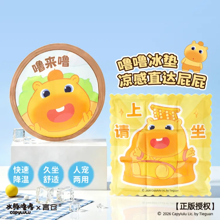 言仓水豚噜噜联名夏季凉感冰垫居家宿舍降温坐垫生日礼物送男女生