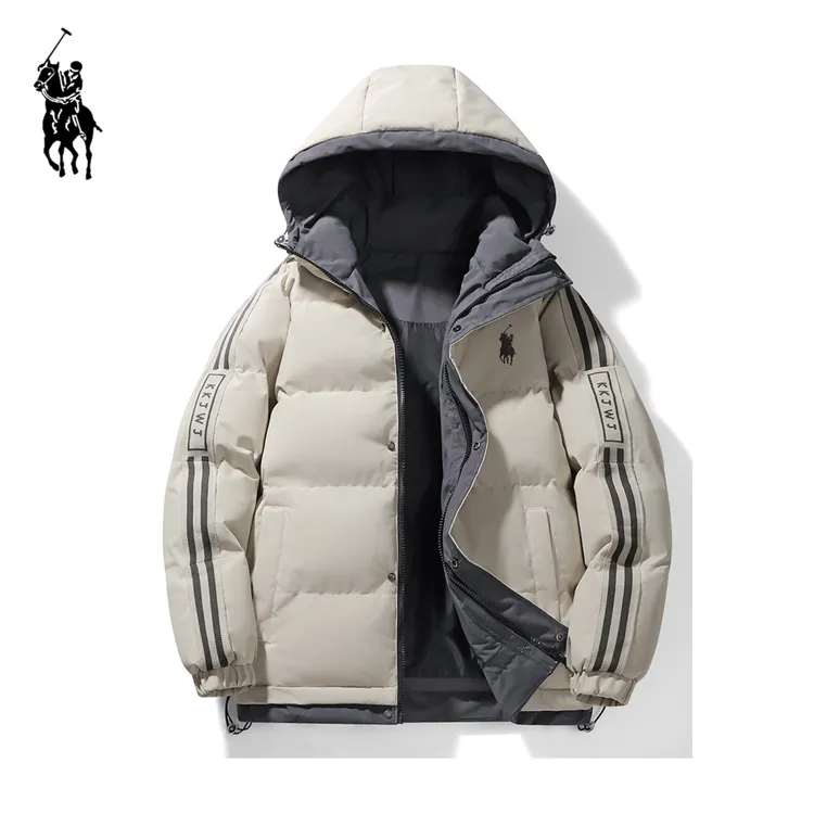 保罗加厚棉服防风舒适蓬松保暖连帽宽松棉衣加绒男生衣服高级感