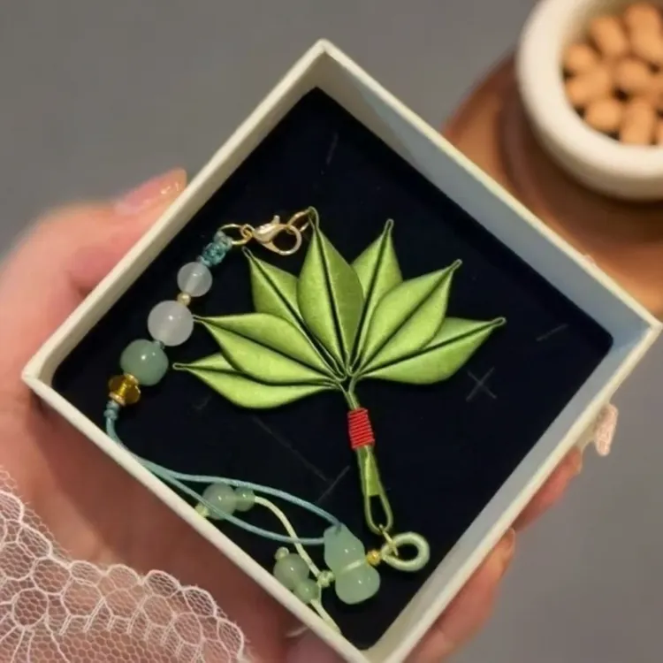 柚子叶挂件手工diy自制柚子叶缠花平安去晦气居家创意手工礼物