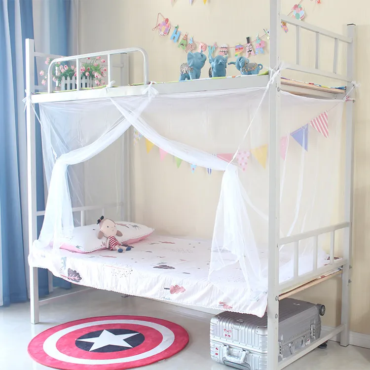 学生宿舍加密蚊帐上下铺防蚊寝室单人床纹帐上下床单门简约文蚊帐