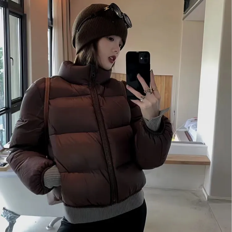 肯豆棉服冬季加厚外套洋气百搭短款休闲立领保暖小个子私服韩版