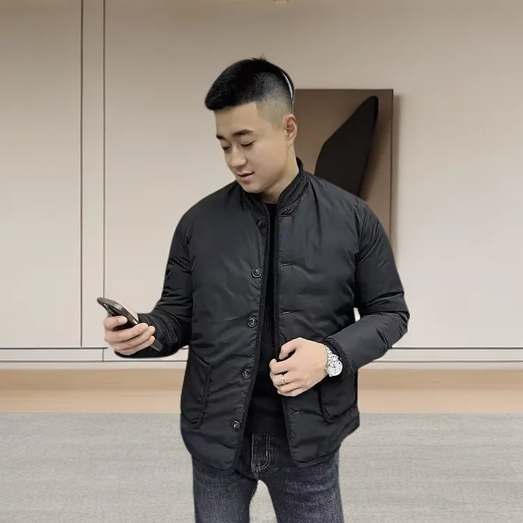 冬季新款男士立领厚款棉服棉衣防风加厚保暖修身百搭休闲男士时尚