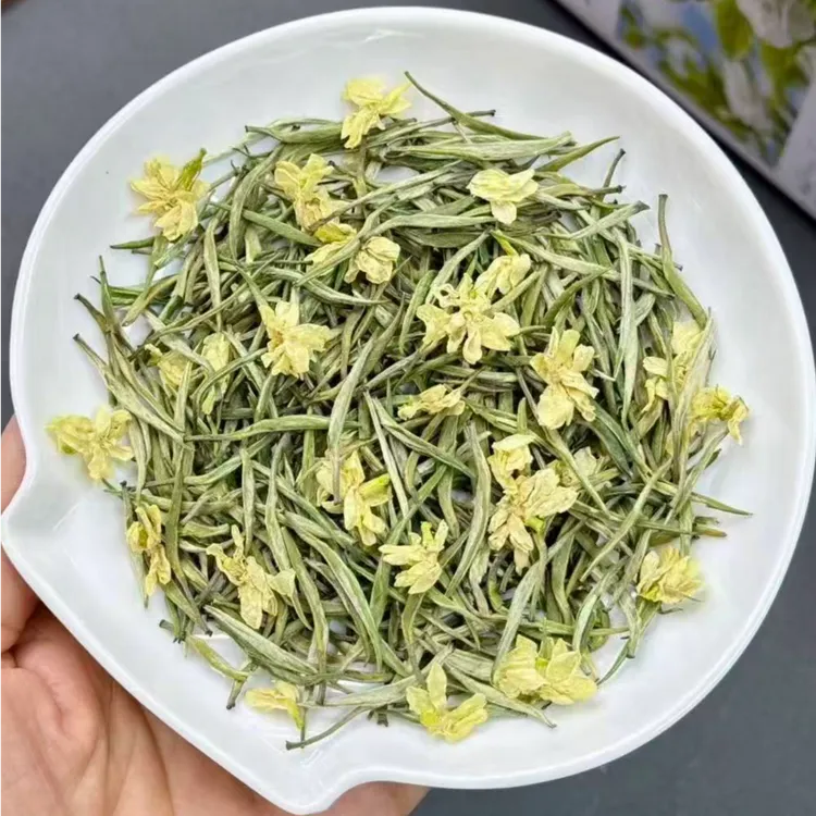 【雀舌银针】2025年茉莉针王选芯全芽尖蒙顶山新茶川派炒花飘雪9窨