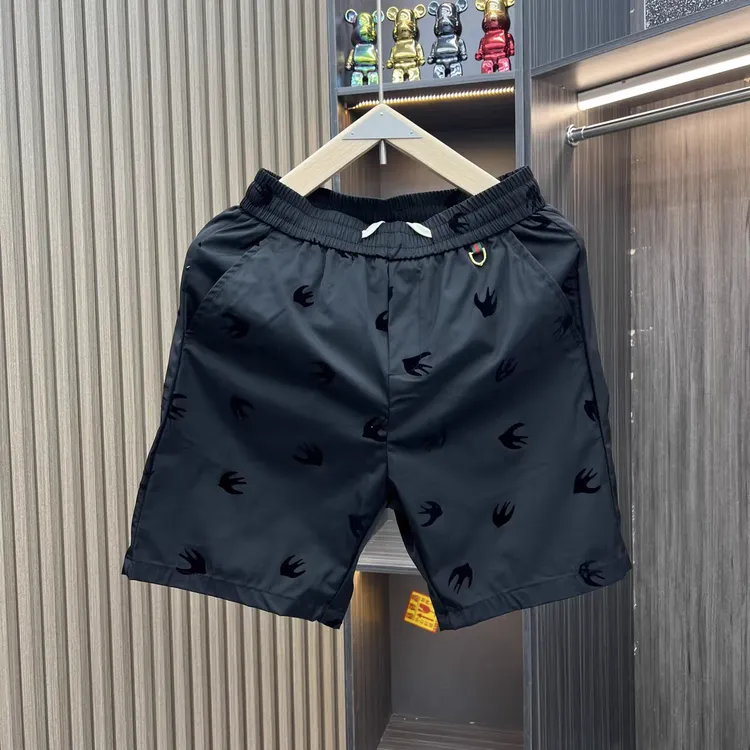 夏季新款速干休闲短裤男潮牌五分彩条纹沙滩裤修身简约风格BQ