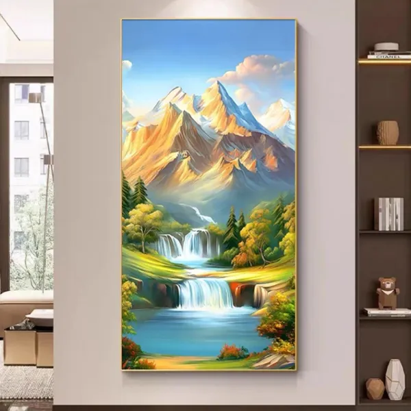 【金山聚宝盆】玄关装饰画轻奢简约金山图壁画挂画走廊玄关装饰画