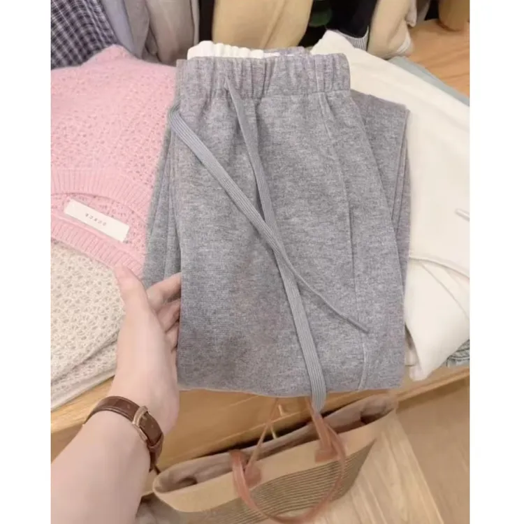 【云朵直筒裤】慵懒风显瘦秋冬遮肉垂感云朵裤女直筒阔腿裤潮