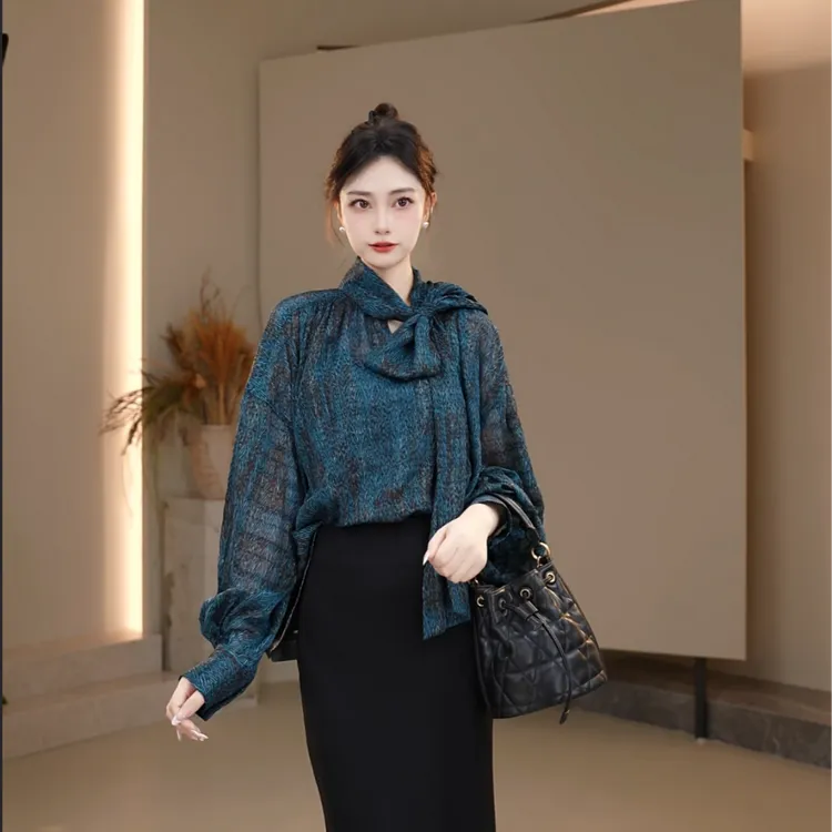 AMASS/阿玛施2025新款长袖轻薄衬衣透气舒适衬衫530020碎花气质