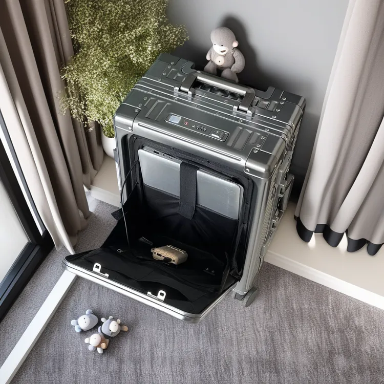 出口日本漫旅者铝镁合金行李箱24前开盖登机20寸多功能旅行拉杆箱