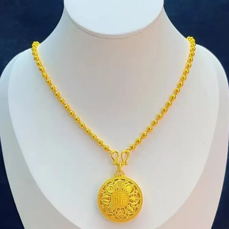 福韵天玺 铜合金项链 《韵系列》八宝罗盘圆珠项链时尚