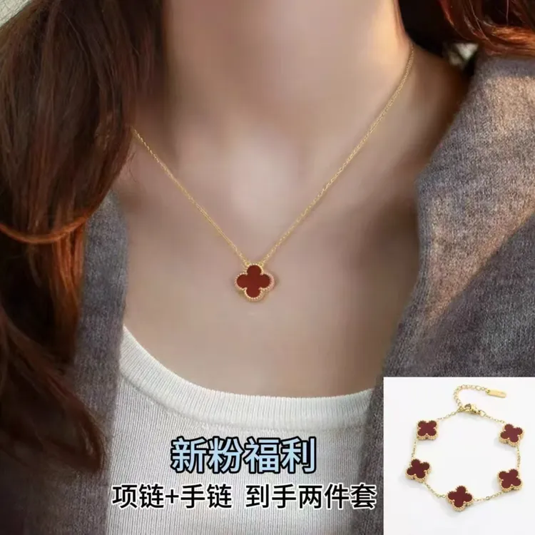 钛钢项链 气质时尚百搭2025夏季新款轻奢双面项链（送同款小手链）