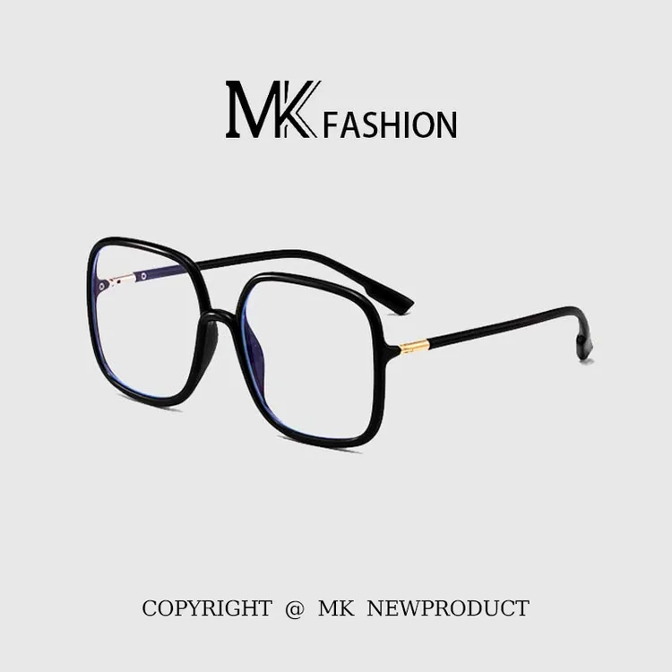 MK/明库素颜神器显脸小方框网红防蓝光平光镜黑框眼镜女