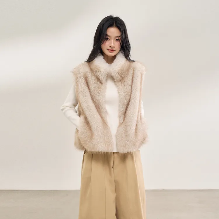 【迪迪Swag】iNSLiiSA 叠穿毛绒马甲背心女冬季新款宽松毛毛百搭韩系小众外套