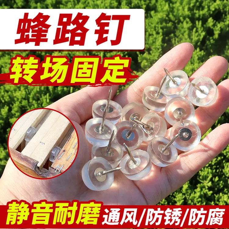 巢框蜂路钉新手养蜂全套蜂路转场固定钉子防撞软胶缓冲巢框蜂路钉