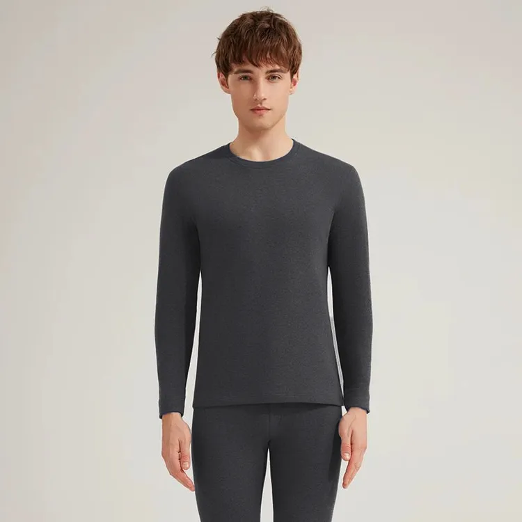 梦燕男款时尚百搭气质大方宽松休闲舒适保暖内衣套装WD15B5001D