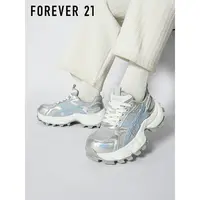 F21银蓝老爹鞋女2025新款春秋软厚底增高透气百搭休闲学生运动鞋