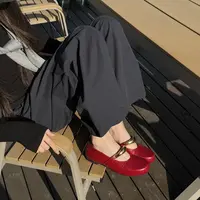 小众文艺风2025春季新款皮鞋女玛丽珍芭蕾鞋平底春秋单鞋 8807