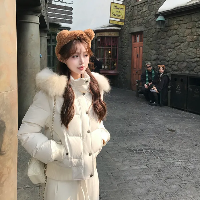 韩女日记加绒加厚棉服女2025年新款修身显瘦棉衣保暖棉袄冬季外套