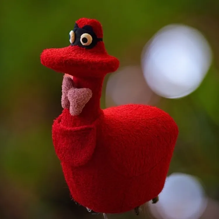 溜溜鸭凳子客厅休闲椅/静音万向轮 一体定型棉可爱卡通