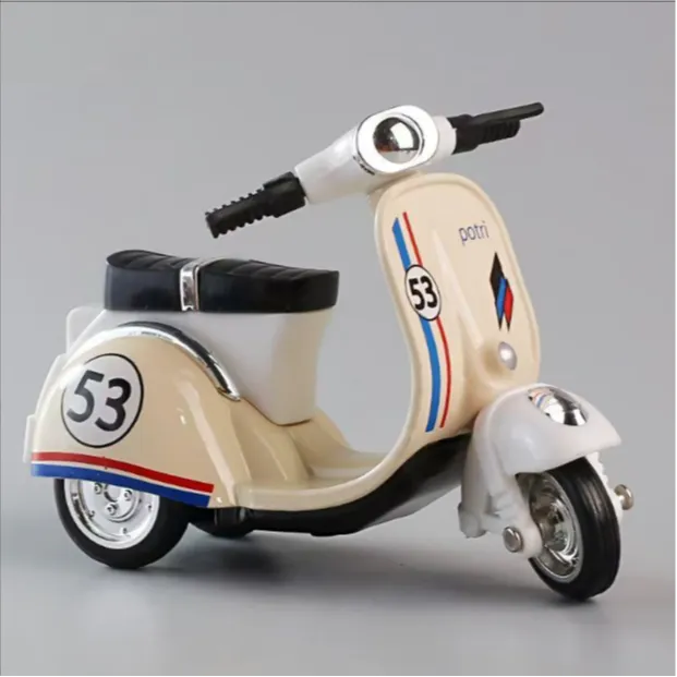 FC爆款小绵羊电动车汽车模型合金材质全新车模便宜好物Q版合金摩