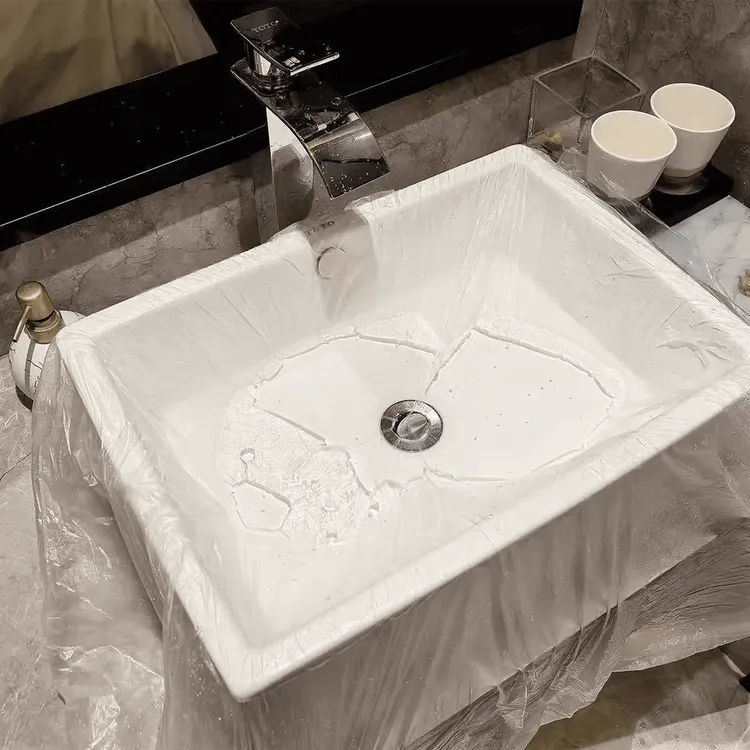 旅行一次性隔脏膜酒店出差用品便携塑料薄膜多功能洗漱台洗衣袋商品图