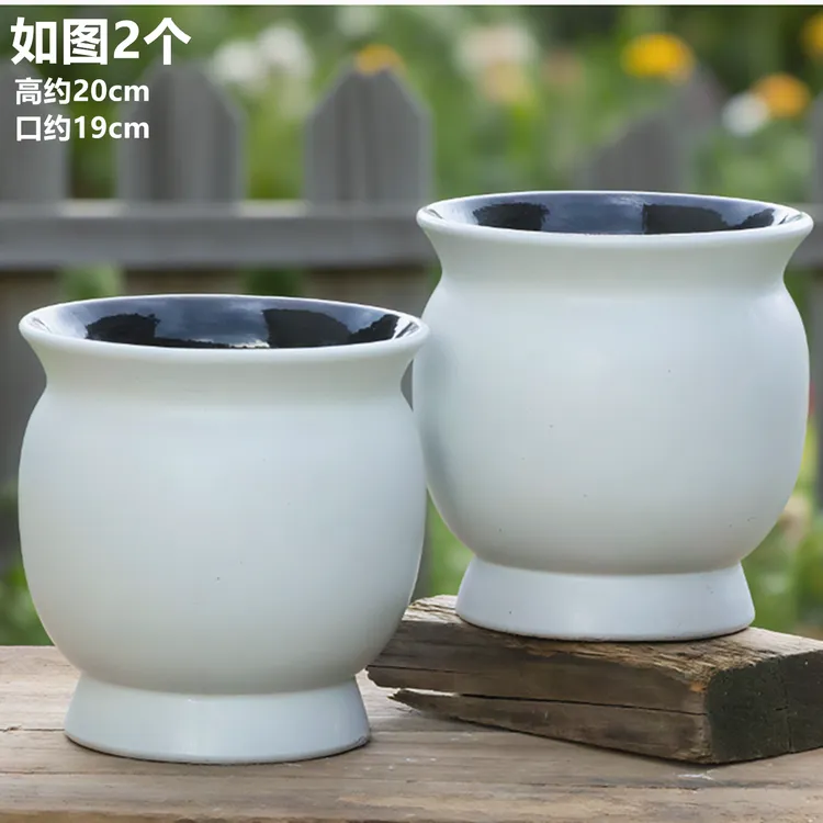 三角梅盆家用复古陶瓷大口径透气粗陶多肉法师老庄高花盆龟背竹盆