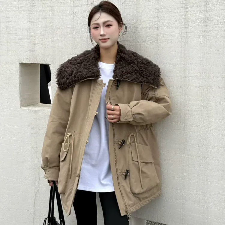 〖猫姐衣橱〗秋季新款天使之翼工装收腰派克棉服1112