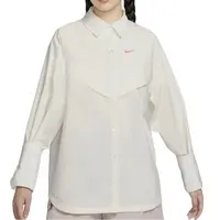 Nike  梭织 长袖超宽松胸部V字形设计长袖衬衫 帆白HM4627-133  