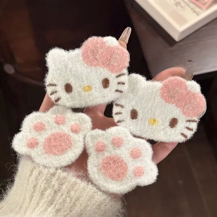 可爱蝴蝶结小猫无痕刘海贴魔术贴发饰少女前额侧边碎发贴整理神器