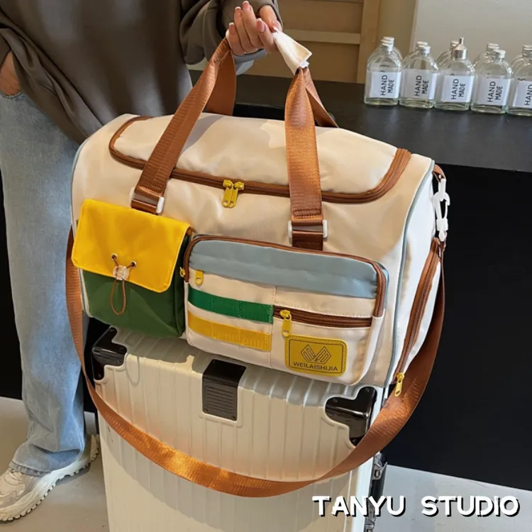 探屿旅行包女大容量待产包可套拉杆箱行李包干湿分离手提健身包男