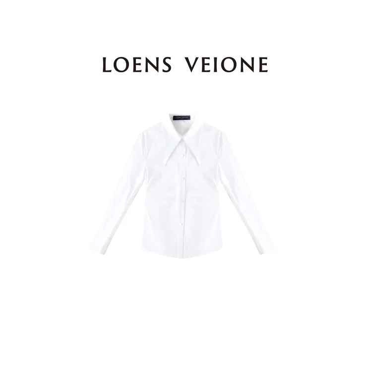 LOENS VEIONE/罗拉【反季大促】100%棉设计感百搭衬衫24CVCH0104N