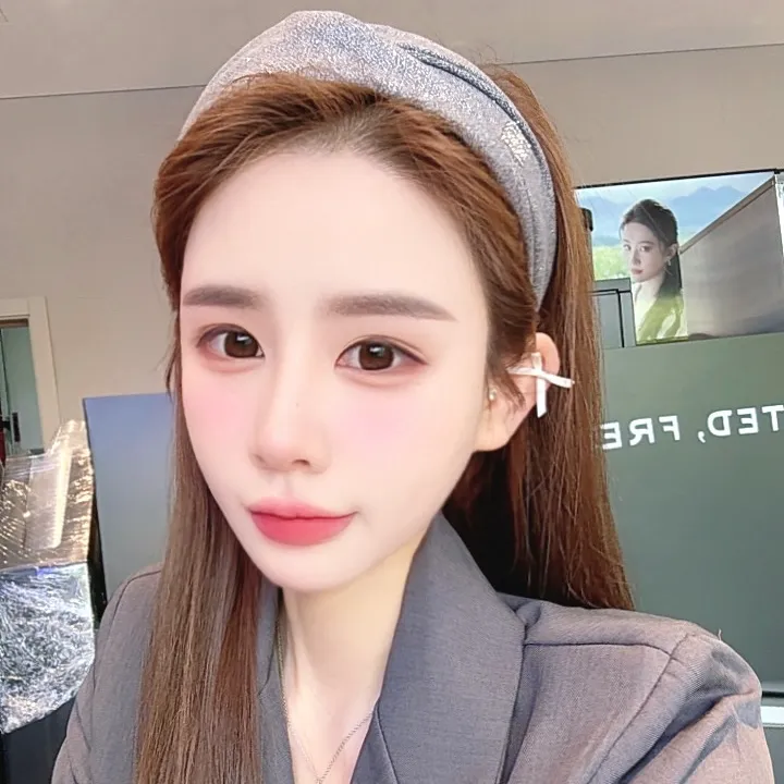 日系麻料设计款褶皱可调节宽版发箍女2025新款复古小众高颅顶头箍