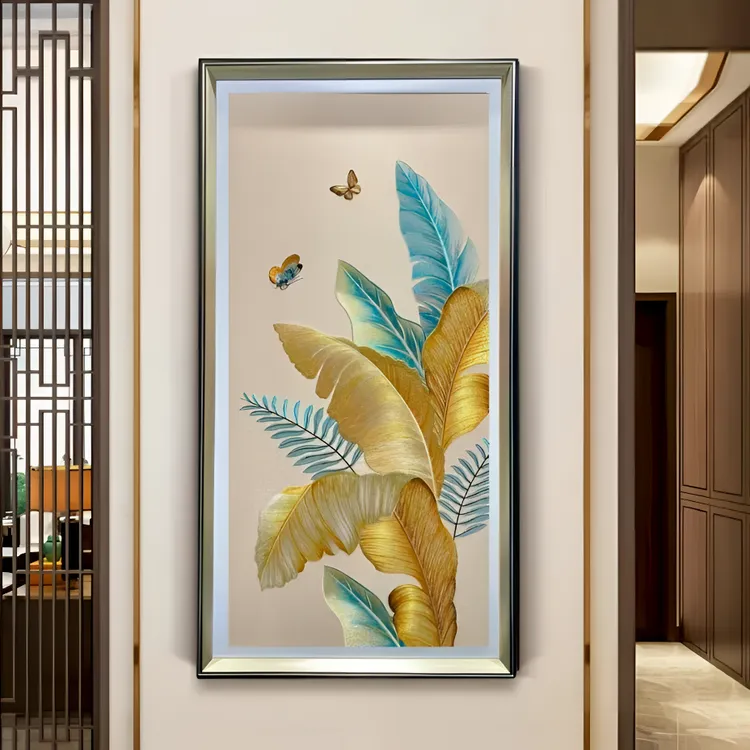 新中式简约轻奢家大业大织锦绣成品玄关装饰画