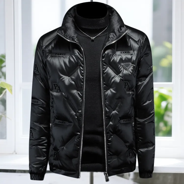 娜罗普西冬季白鸭绒保暖羽绒外套帅气修身男装男士新款立领羽绒服