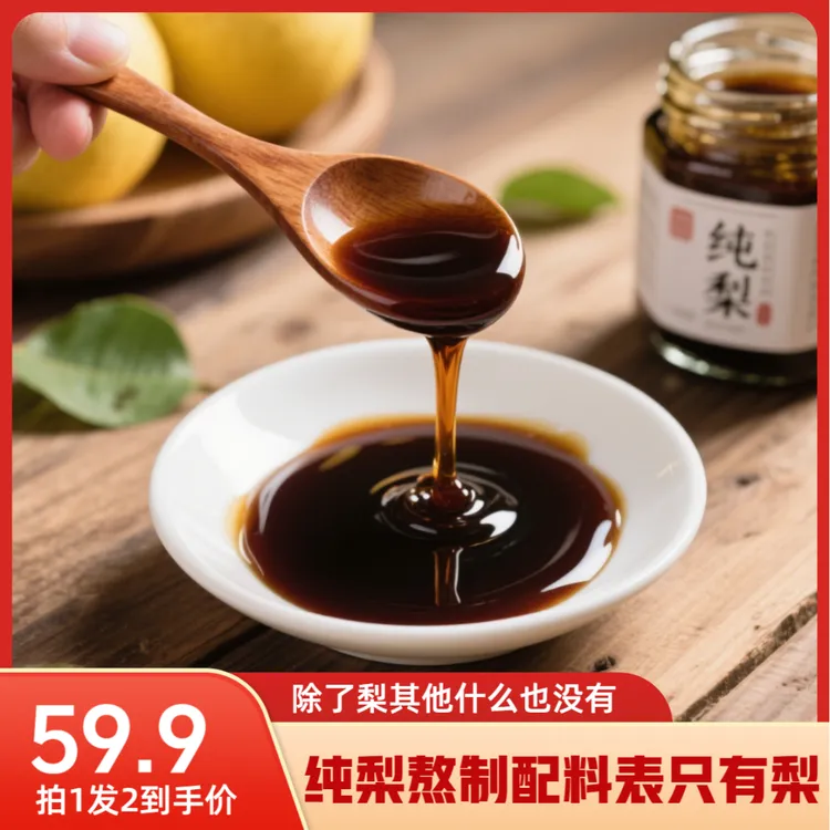 【何咚咚推荐】四川纯梨膏古法手工熬制膏方冲饮清秋梨膏无添加