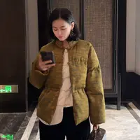 《晚秋》秋冬新款立领国风扎染百搭休闲宽松棉服