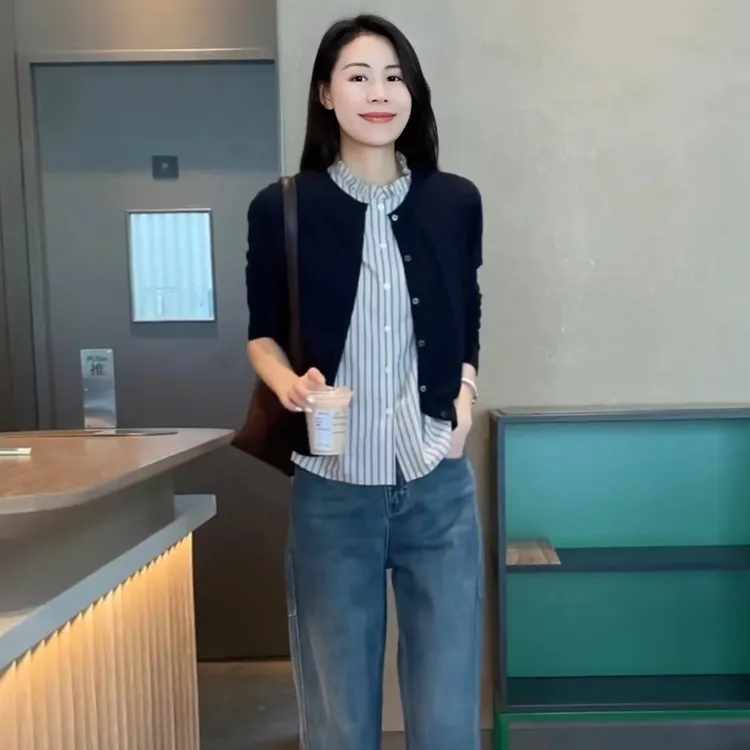 早秋一整套2025新款小香风韩版chic慵懒休闲时尚高级感三件套装女