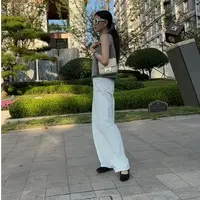 ananstudio 白色阔腿裤