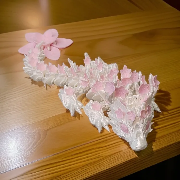 3d打印龙樱花龙玩具模型关节可动学生小礼物仿真动物模型