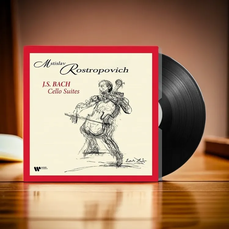 【原装进口】巴赫无伴奏大提琴组曲 罗斯特罗波维奇 4LP黑胶唱片