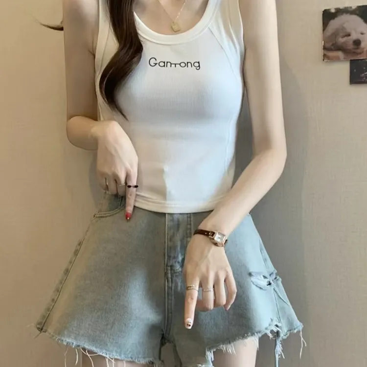 背心修身型设计感修身通勤小众外穿显瘦白色内搭百搭吊带无袖
