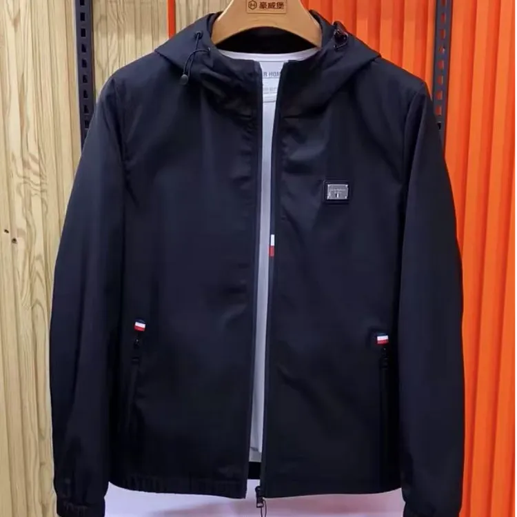 新款高品质男士连帽休闲夹克外套