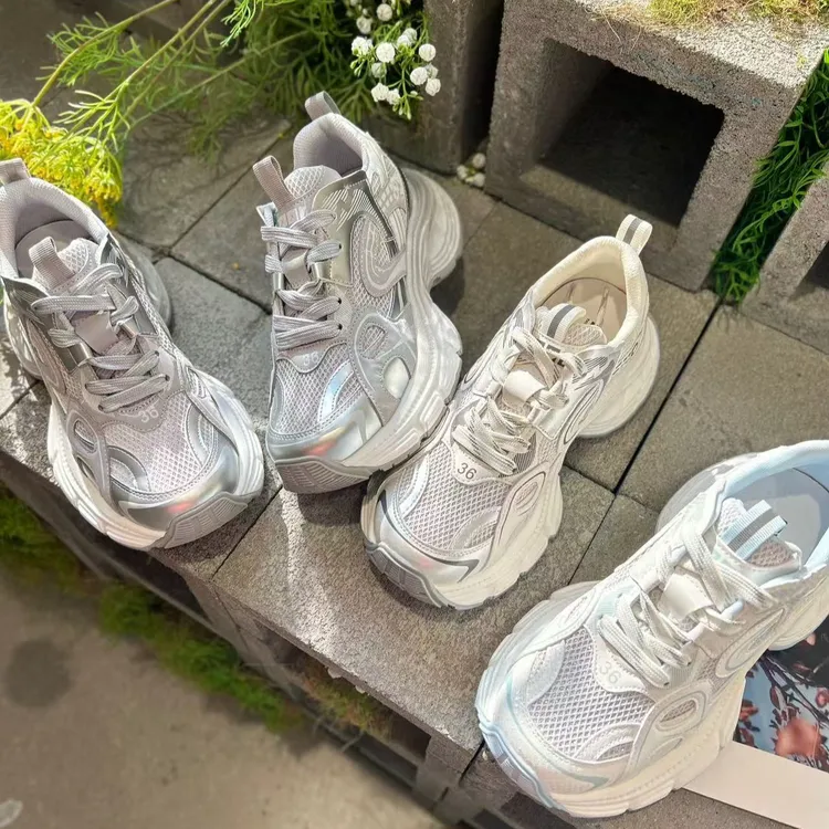 时尚休闲鞋单网面女士夏季老爹鞋潮流潮牌系带新款