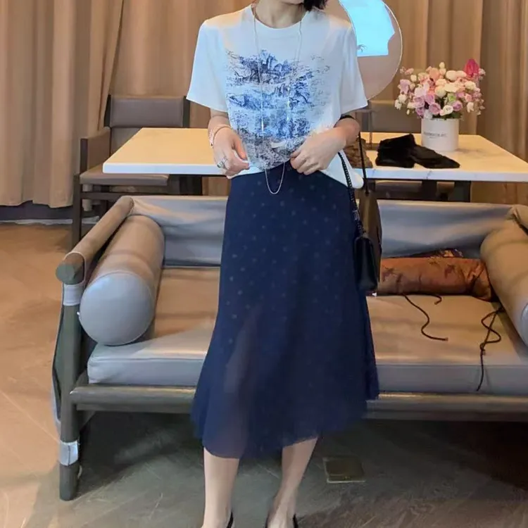 TANTAN  HR  气质时尚波点网纱半裙2178