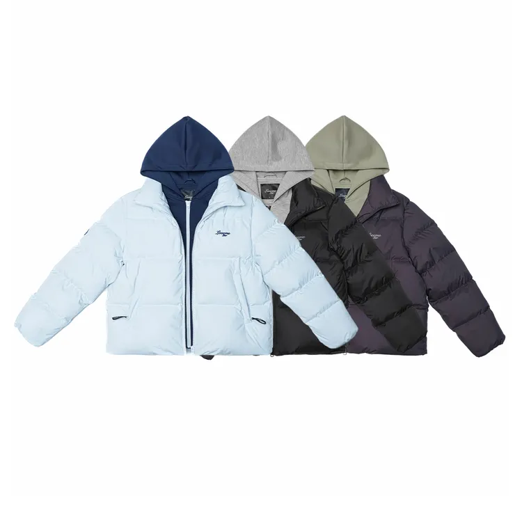 【冯建宇同款】LOVEMELATER假两件卫衣羽绒服连帽白鸭绒冬保暖外套