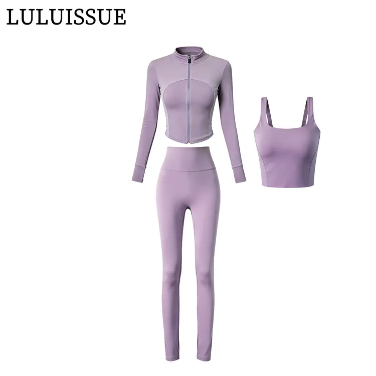 LULUISSUE瑜伽服套装女新款秋冬时尚背心高级感专业跑步运动上衣