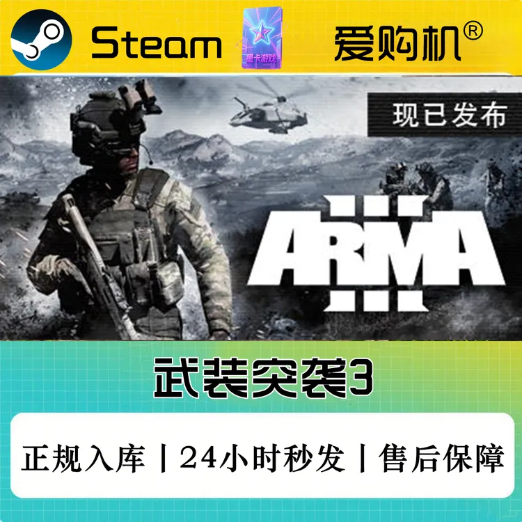 爱购机|武装突袭3 正规Steam激活码 全DLC入库可远程服务