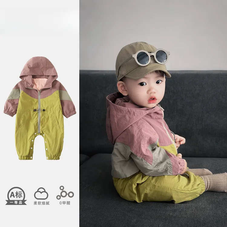 婴儿衣服秋装外套男宝宝连体衣春秋款洋气婴幼春秋款满月宝宝衣服